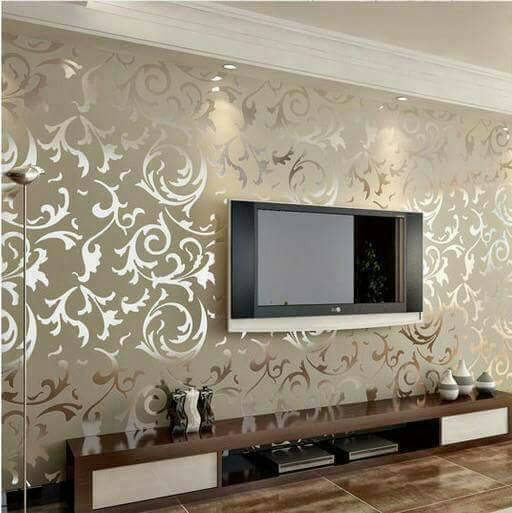 Luxury 3D Wave Non-woven Wallpaper Roll Home Wall Decor Beige Wall Paper  Rolls | eBay