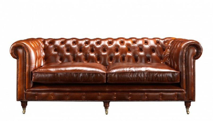 Woburn Leather Chesterfield Sofa – Chronos Stores