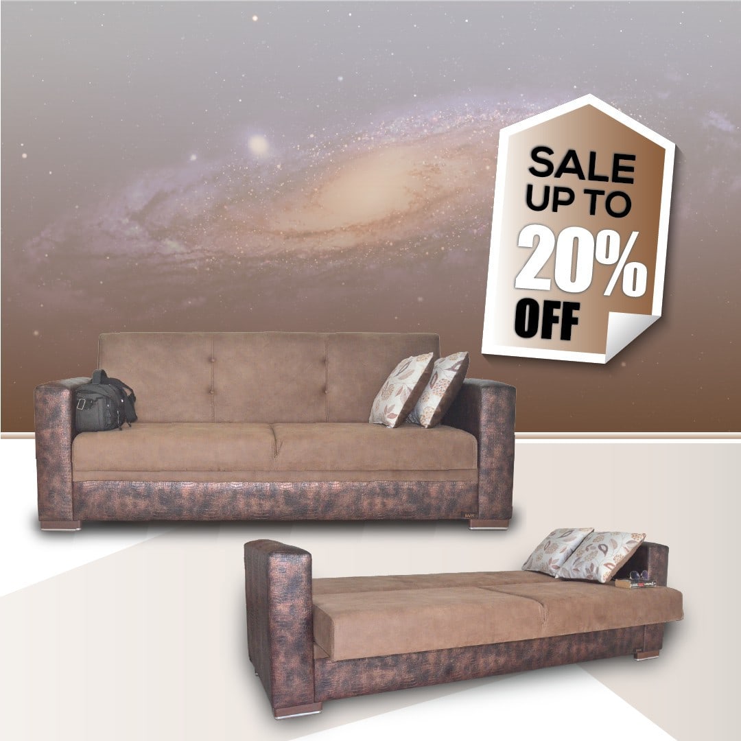 Chronos Stores Multipurpose Sofa Bed Dark Brown 1 