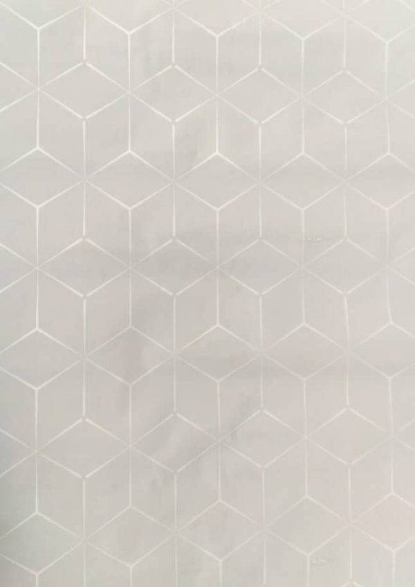 Plain with White Patterned Wallpaper